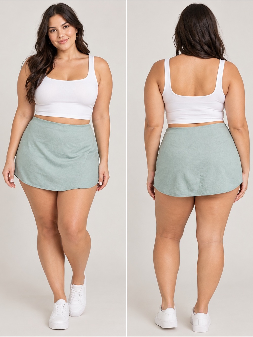 Y2K Forever 21 Mint Green Low Rise Mini Skirt Fairycore Pastel Coquette Size L